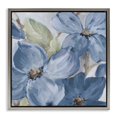 "Silent Blue Bloom", art mural encadré par Lanie Loreth