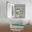 Armoire à pharmacie Delia à éclairage rétro-éclairé et éclairé par l'avant avec miroir et tablettes réglables-769713932