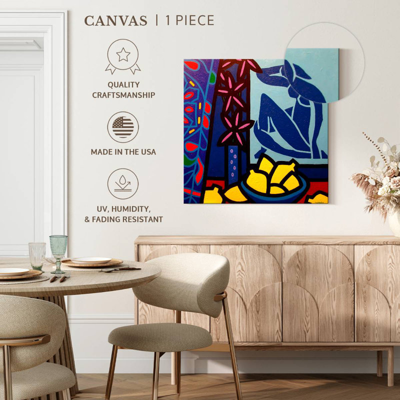 Yarlin Hommage à Matisse II, H 10 po x l 10 po