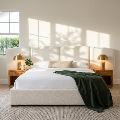 Boucle Platform Bed
