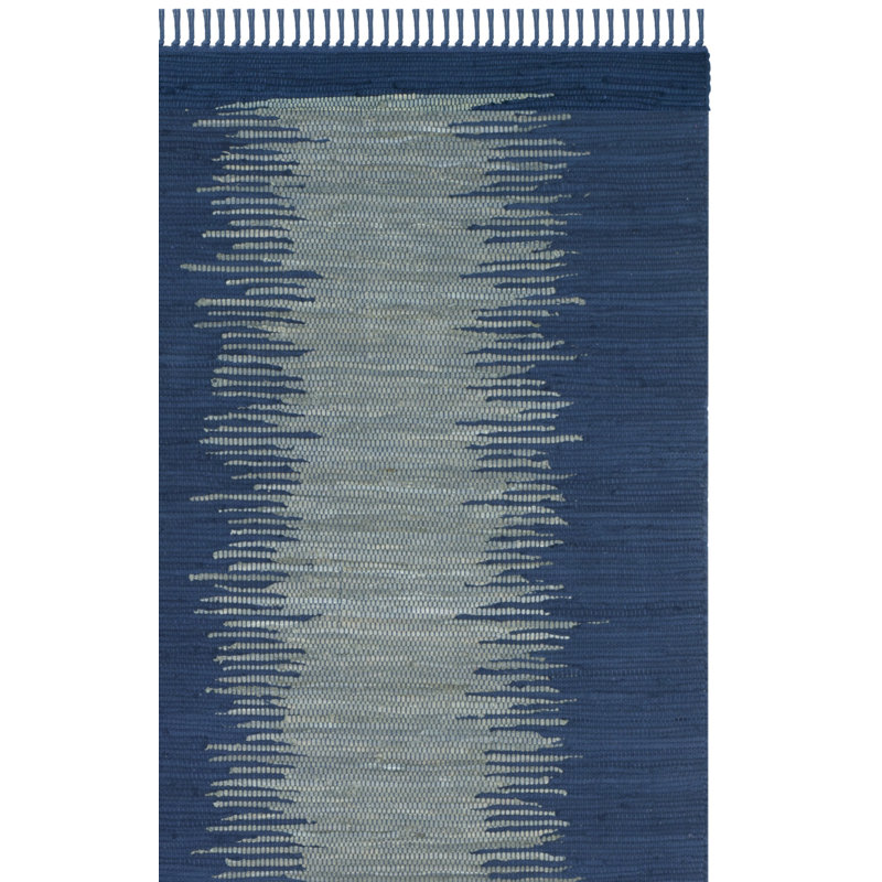 Cayman Hand Woven Cotton Abstract Rug, Runner 2'3" x 7'
