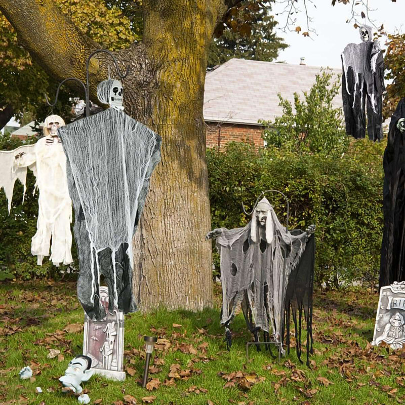 35,4 po d'Halloween, fantômes de squelettes suspendus