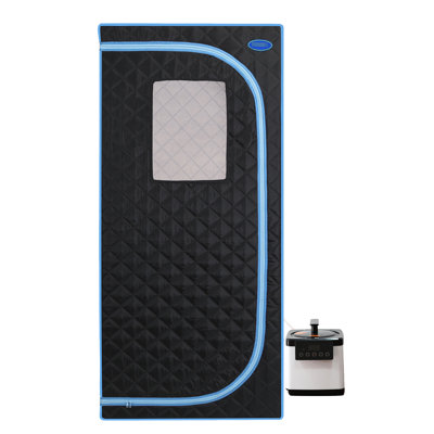 Portable Steam Therapy - 150F Maximum Temperature 14.25 Inch Carton Height Blue Tent With Mat Board Relax & Rejuvenate 2.6L Pot Black Binding