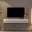 Meuble télé flottant, meuble télé mural avec lumières DEL et prise de courant, meuble télé ultrabrillant pour meuble télé pour salon-772084125-772084088