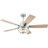 Eustolio 52" Chrome Modern Ceiling Fan with Lights and Remote, 6-speed Reversible Fandelier Dimmable Ceiling Fan for Living Room-1423393912