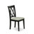 3 Piece Dining Room Table Set Contains a Round Kitchen Table with Pedestal and 2 Linen Fabric Upholstered Dining Chairs, 30x30 Inch, Black & Cherry-2083356787-2083356784-2094902997