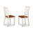 3-Piece Buttermilk and Cherry Finish Round Solid Wood Top Dining Table Set-409002574