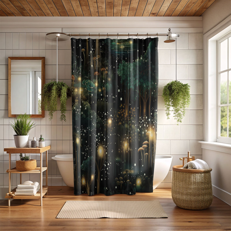 Rideau de douche Magic Forest - Premium, H 74 po x l 71 po