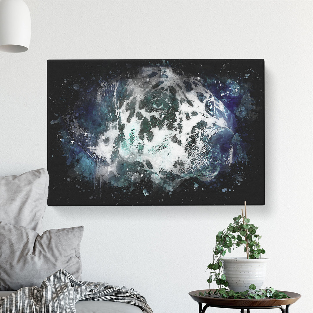 Dalmatian Dog in the Blue - Wrapped Canvas