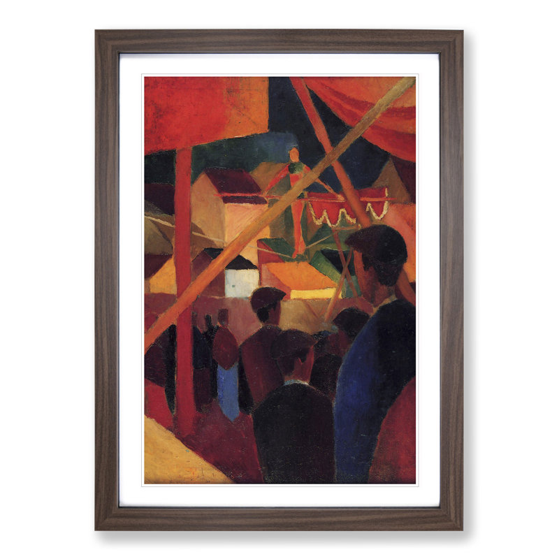 Tightrope Walker Vol.2 by August Macke - Picture Frame Painting, Walnut, 48cm H x 36cm W x 2cm D