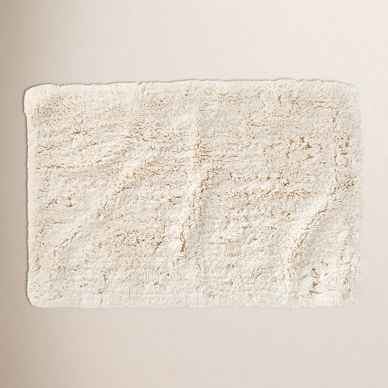 Shag Organic Bath Rug, Undyed, 36" L x 24" W