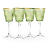 Cristine Gold Rim White Wine Glass, Set Of 4