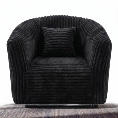 23" Boneless Foam Sofa with Cushion, Corduroy Fabric – for Small Spaces & Cozy Relaxation