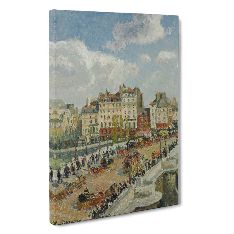 The Pont Neuf by Camille Pissarro - Wrapped Canvas Painting, 50cm H x 35cm W x 3cm D