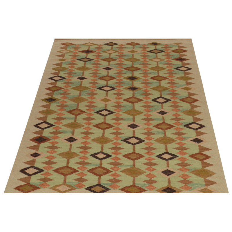 Scandinavian Wool Geometric Area Rug, Rectangle 13' x 19'