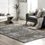 Tapis oriental / persan gris anthracite pour le salon, la cuisine et la salle à manger-1658082412