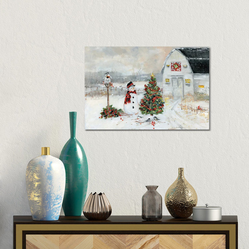 Pays de Noël - reproduction d'art mural - toile tendue, H 12 po x l 18 po, Toile tendue, Ne s’applique pas