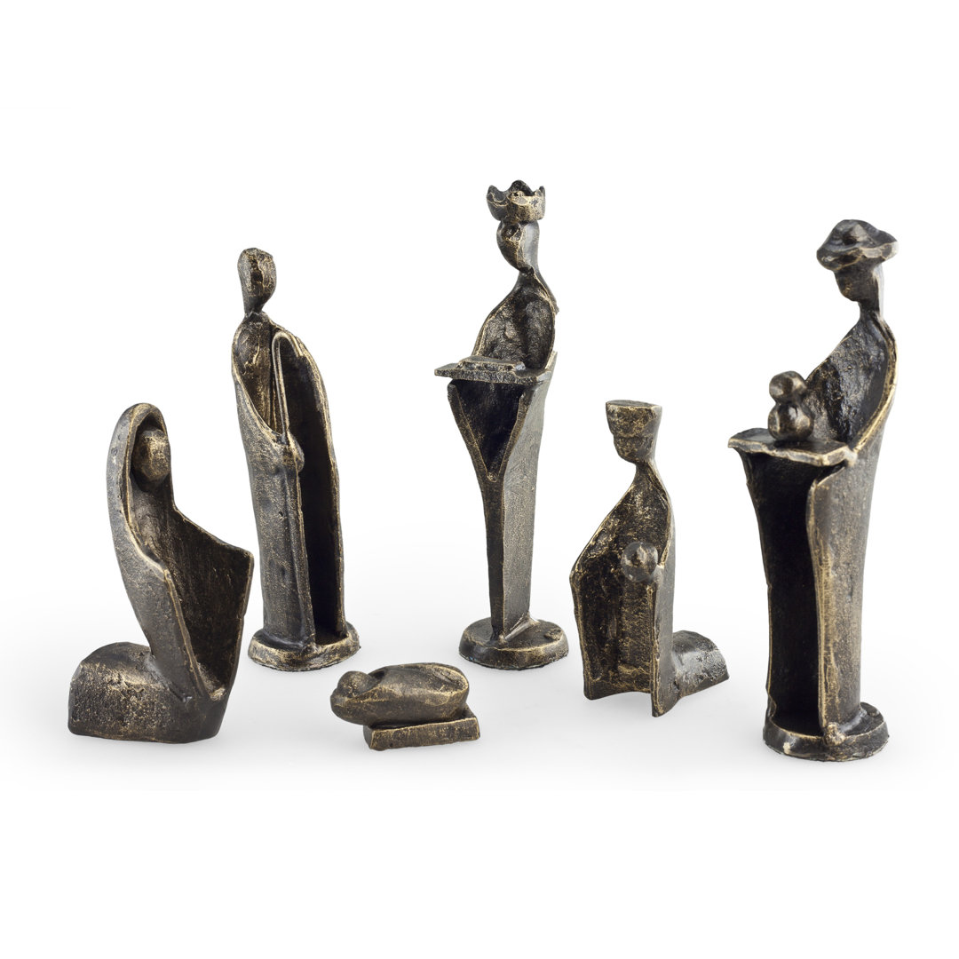 6 Piece Small Iron Nativity Sculpture Set The Holiday Aisle®