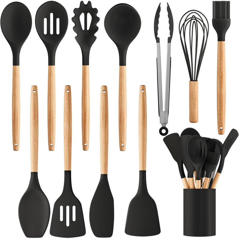 Ensemble d'ustensiles de cuisine en silicone
