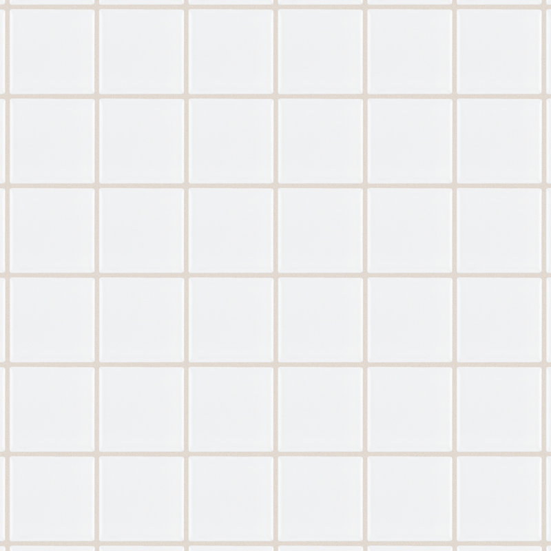 Metro Quad Matte White 11-3/4 in. x 11-3/4 in. Porcelain Mosaic Floor and Wall Tile