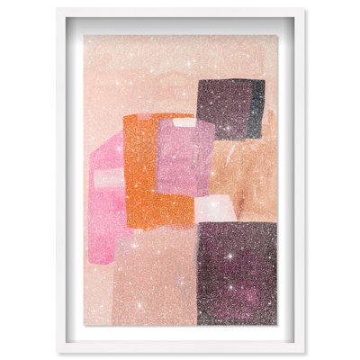 Bold Foundations II Shadowbox Abstract Print by Oliver Gal, Black Frame, 10 x 15