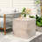 Outdoor/Indoor Square Travertine Lightweight Concrete Side Table