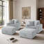 Upholstered Armchair with Footstool-1673948802