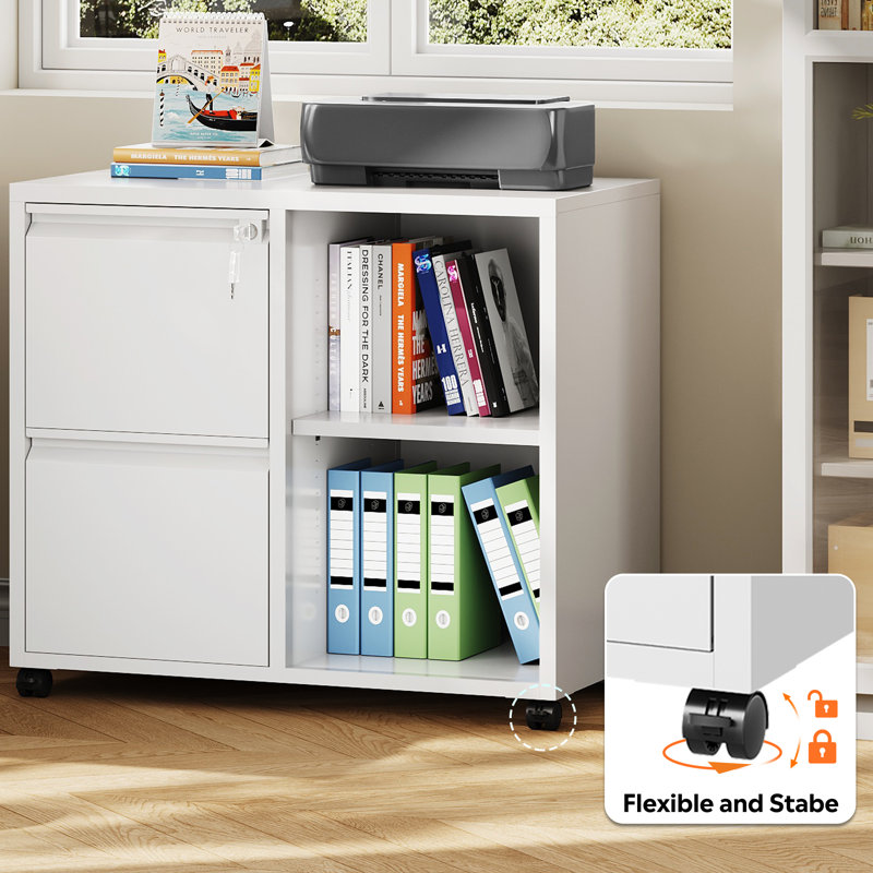 Drawer File Cabinet, White
