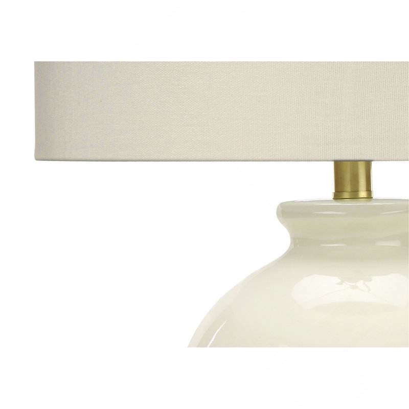Lighting, 26"H, Table Lamp, Ivory / Cream Shade, Cream Ceramic, Transitional