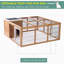 Cage à lapin Rabbit Hutch avec maison principale ouverte, cage à lapin intérieure et extérieure imperméable, cage de cochon d'Inde pour petits animaux avec trois portes-919366
