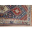 Tapis de couloir bleu en laine 3x12