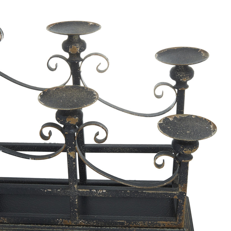 17.90'' H Iron Tabletop Candelabra