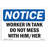 Worker In Tank Do Not Mess With Him Her Sign
