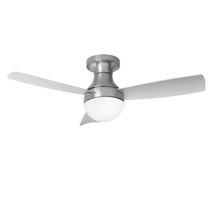 44" Flush Mount Outdoor/Indoor Smart Ceiling Fan with Remote Control, Works With Google Assistant, Amazon Alexa and IOS/Android Mobile APP