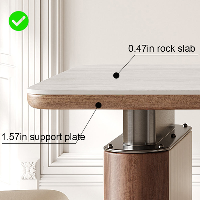 Table de salle à manger luxueuse et sophistiquée, H 29,52 po x L 55,11 po x l 31,49 po