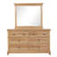 Mobilier de chambre à coucher de style commode avec rangement à 1 tiroir et placage de pacane