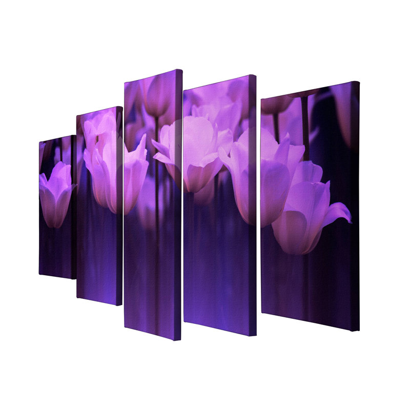 5 pièces, impression sur toile tendue