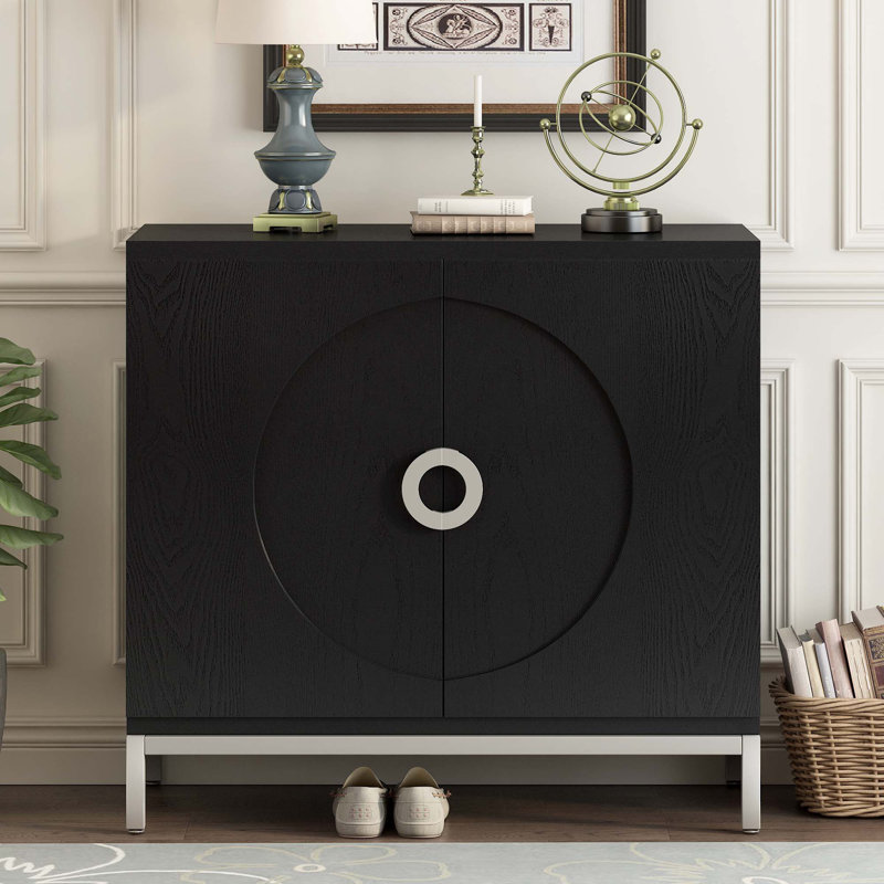 Simple Storage Cabinet Accent Cabinet, Black