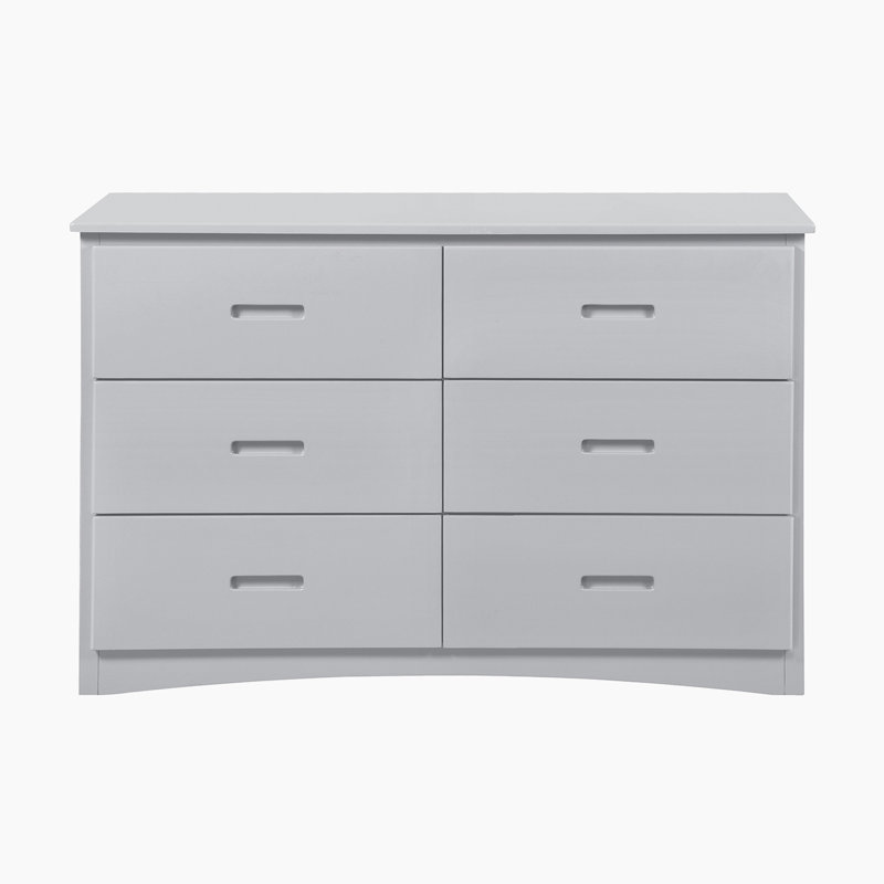 Awrad 30" Transitional Wood Chest with 4-Drawers, Roller Side Glides & Integrated Cutout Handles, Gray