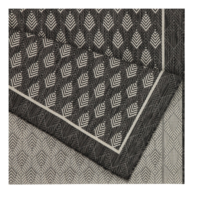Tapis intérieur / extérieur anthracite de 2 pi 7 po x 7 pi 3 po Sunshine Collection, Tapis de couloir 2 pi 7 po x 7 pi 3 po