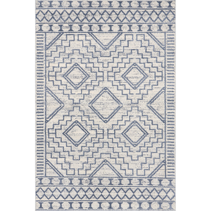 Cameron High Low Textured Moroccan Area Rug, Rectangle 4' x 6'