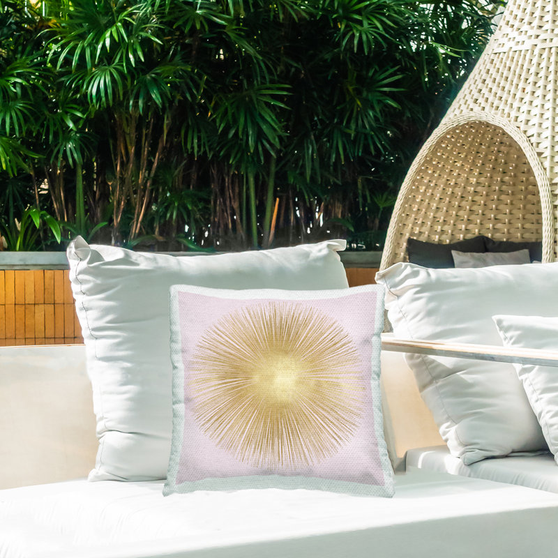 Coussin d'extérieur Stupell Industries Minimal Abstract Glam Sunburst