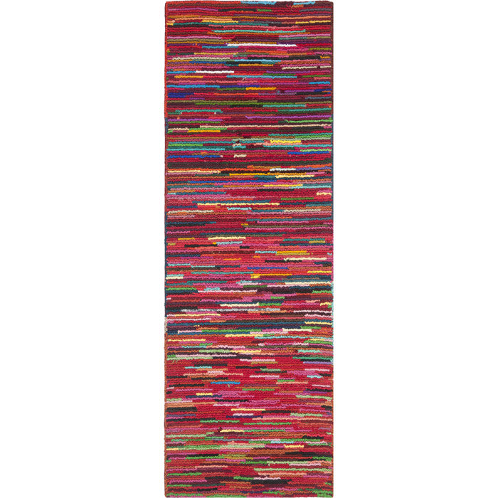 Handmade Multicolor Cotton Tufted Round Rug, 2' 3" x 4'