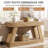 60" Farmhouse Console table with drawers and A-Shaped Base Sofa Table For Hallway, Entryway, Living Room-329419814