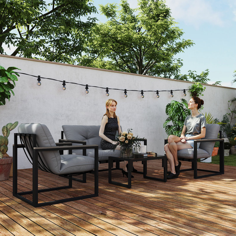 Garden Sofa Set, Dark Grey