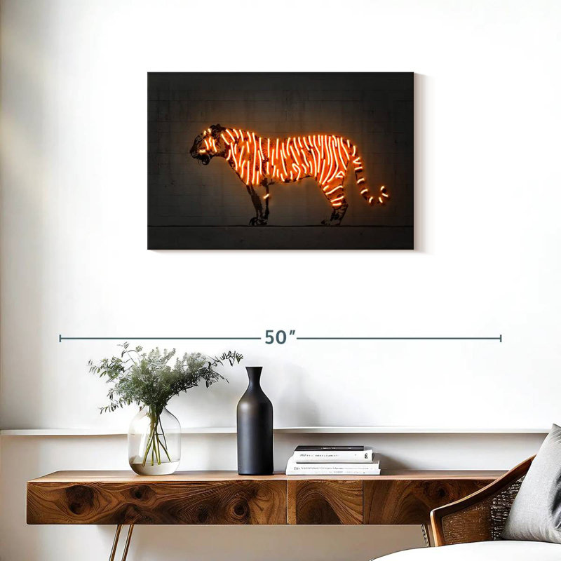 Brampt Glowing Tiger, 20" H x 30" W