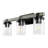 Borth Iron/Seeded Glass Rustic Farmhouse LED Vanity Light-19216085-23242565