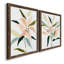 «Lily Abstracted I», ensemble de 2 peintures sur toile encadrées-1330872674-1330872675