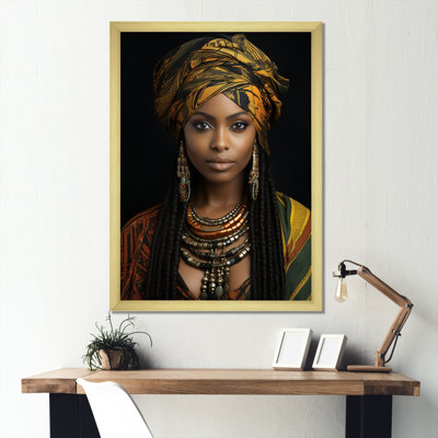 «Verduzco Woman African Spirit Portrait II», reproduction d'art sur toile