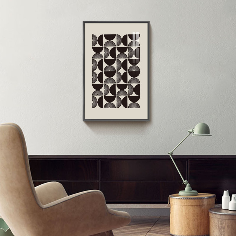 Boho - Picture Frame Print on Canvas, Black, 16" W x 24" H